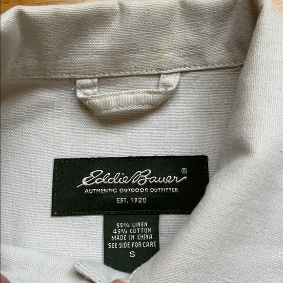 SOLD! Eddie Bauer linen cotton jacket - Picture 3 of 8